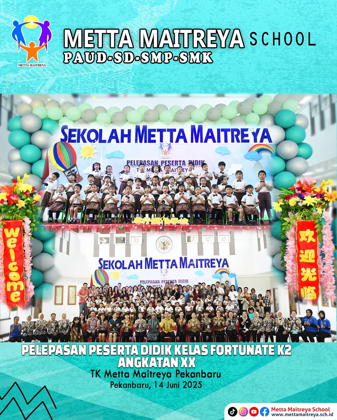 Pelepasan Peserta Didik Kelas Fortunate K2 Angkatan XX TK Metta Maitreya